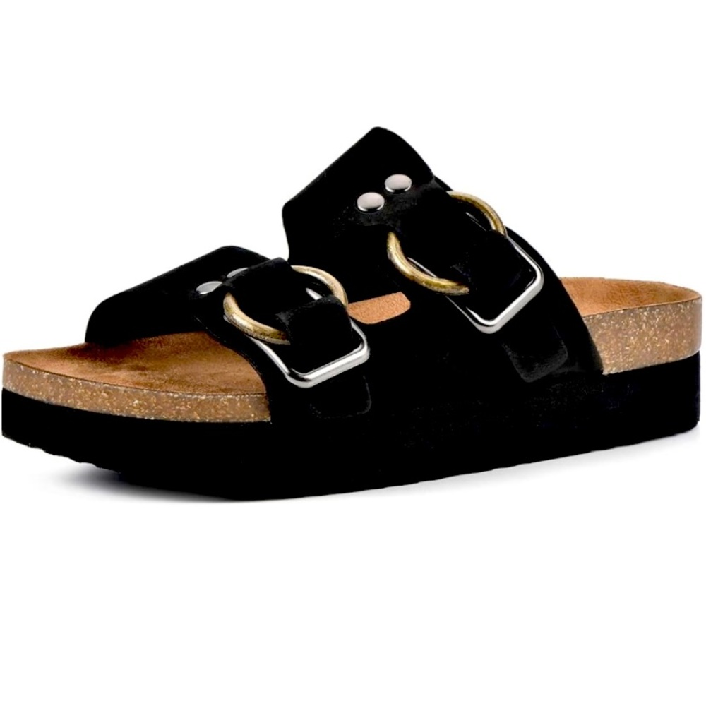 Genuine leather platform 
Fits like a 9 1/2 NEVER WORN